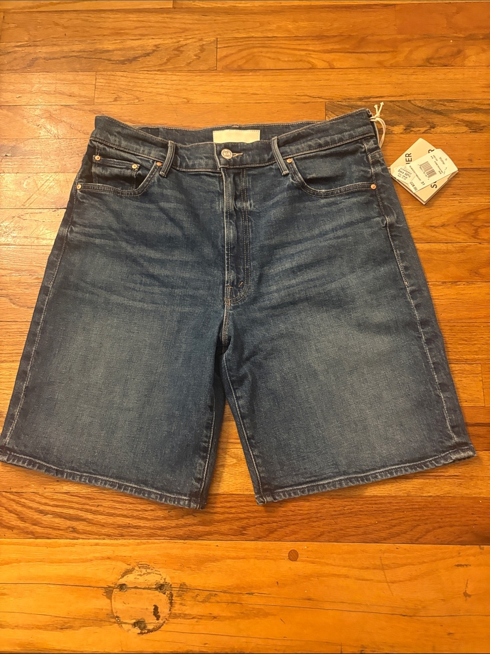 MOTHER Men's Dark Blue Denim Jean Shorts